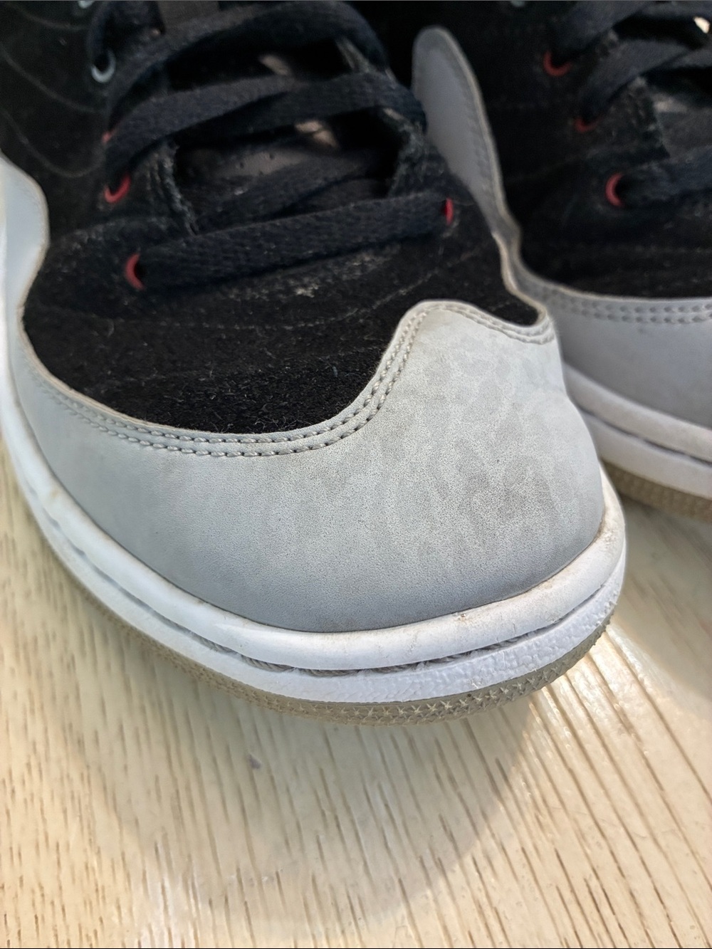 Men’s Nike Jordan Air SOG “Black Cement” High Top Sneaker Shoes (Black/Grey) - Picture 3 of 16